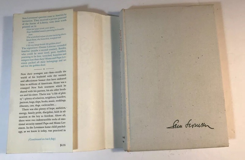 Inscribed, Signed Everything But Money -Sam Levenson, 1st w/ add'l Signed Note gallery