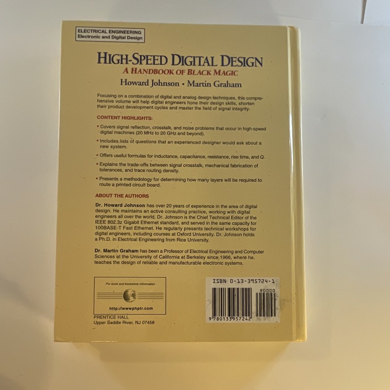 High Speed Digital Design : A Handbook of Black Magic by Johnson and Graham gallery
