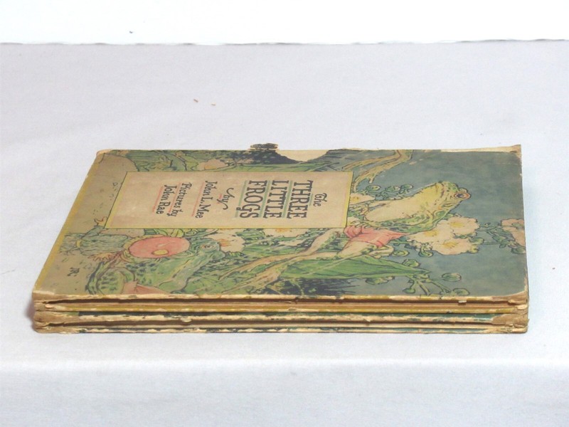 Vtg 1920s Volland Co HC Book Three Little Frogs John Mee Rae & Tumbledown Town gallery