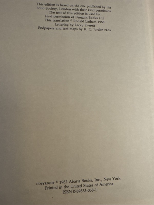 The Travels of Marco Polo, 1984 Hardback Aberis Books gallery