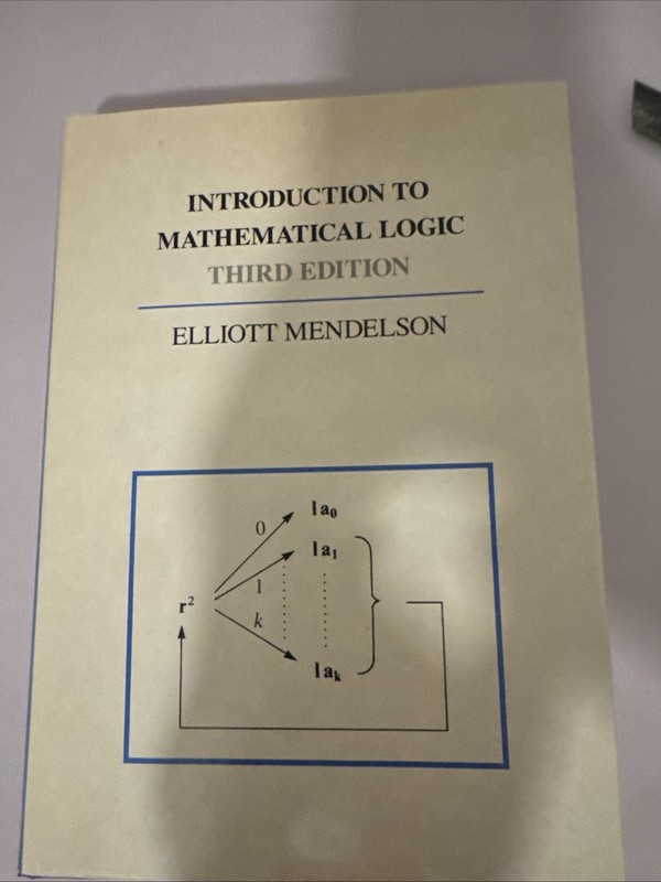 INTRODUCTION TO MATHEMATICAL LOGIC THIRD EDITION by ELLIOTT MENDELSON VG