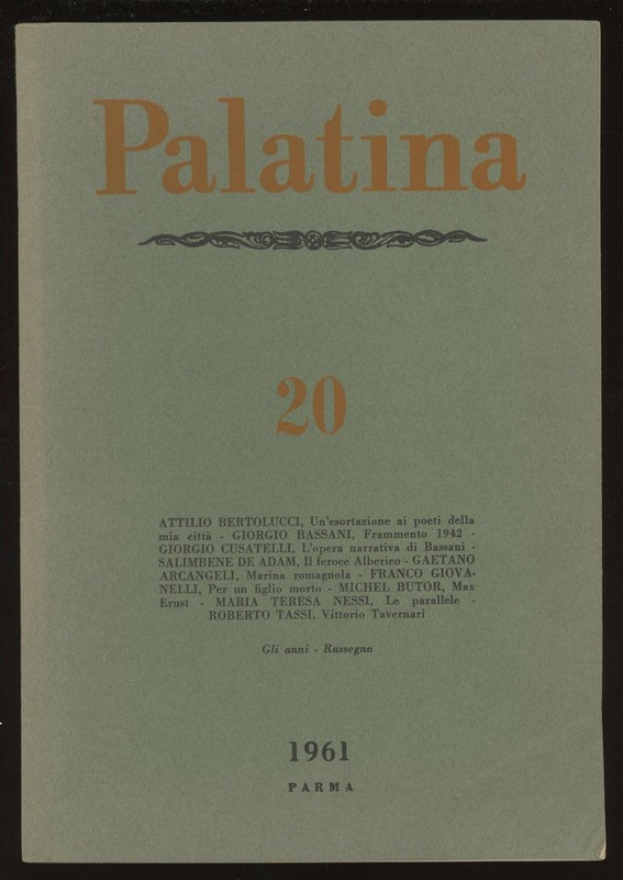 Attillio Bertolucci Michel / Palatina Rivista Trimestrale di Lettere e Arti Anno
