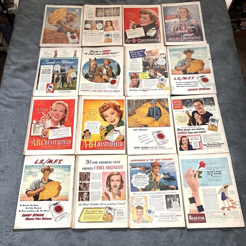 Lot of 16 Vintage LIFE MAGAZINE 1940's WWII WW2 Fashion Adverts History READ gallery