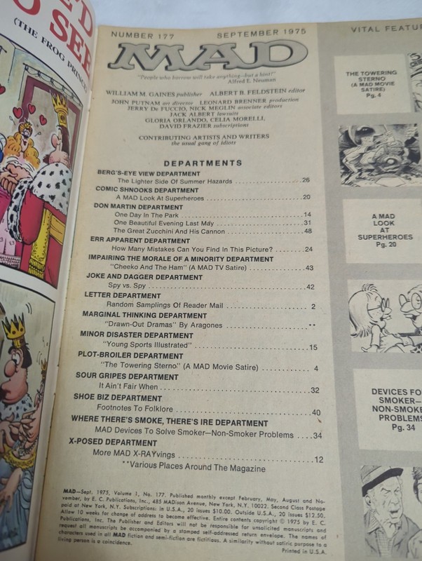 Single issue Mad Magazine (various years issues review photo) gallery