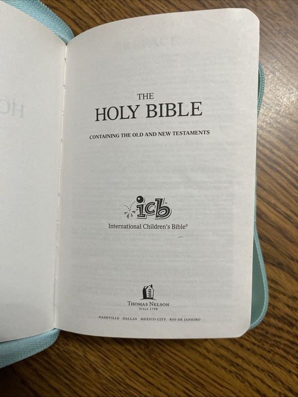 ICB, Nature Bible, Zip Flex Cover ,Green White NEW Thomas Nelson gallery