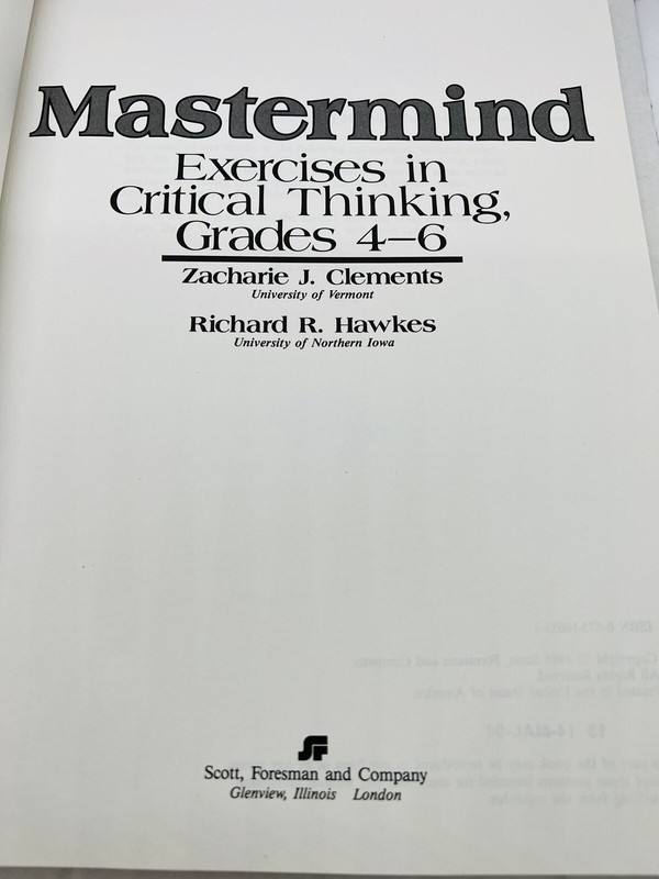 Mastermind Exercises in Critical Thinking Grades 4-6~Talented and Gifted ~F1 13 gallery