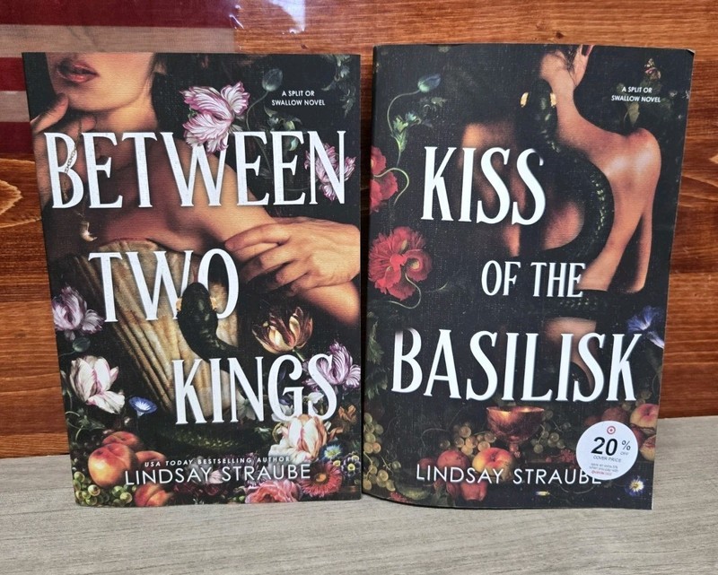 Kiss of the Basilisk & Between Two Kings Lindsay Straube Deluxe Paperback Books