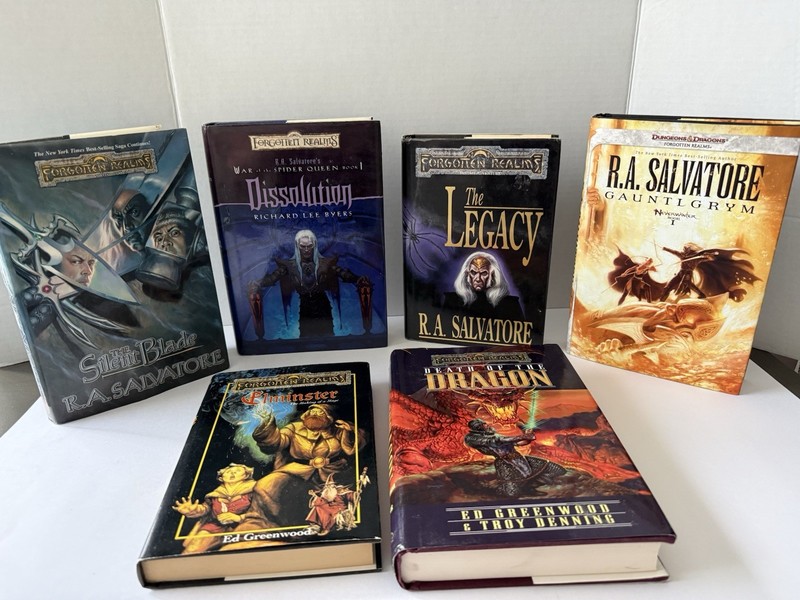 Forgotten Realms Books Lot of 6 R.A. Salvatore and Ed Greenwood Hardcover