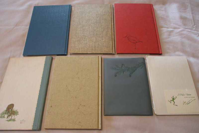 GWEN FROSTIC 5 Book 2 Notecard Lot Vintage Art Poems LILIES OF THE FIELDS Signed gallery