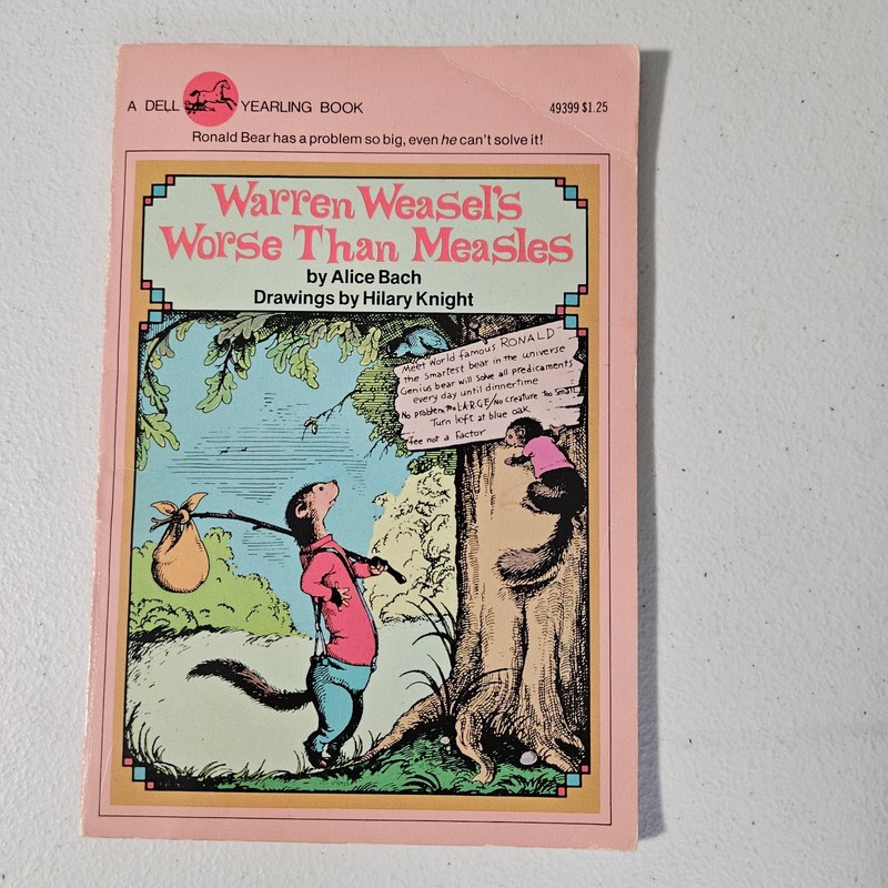 Warren Weasel’s Worse Than Measles By Alice Bach A Dell Yearling PB Book