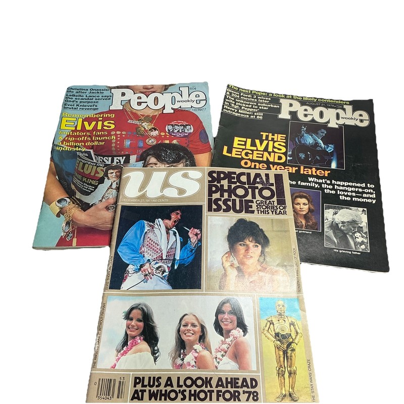 Magazine 1977 1978 Elvis Death Issue Ronstadt Star Wars US & People Magazine Lot