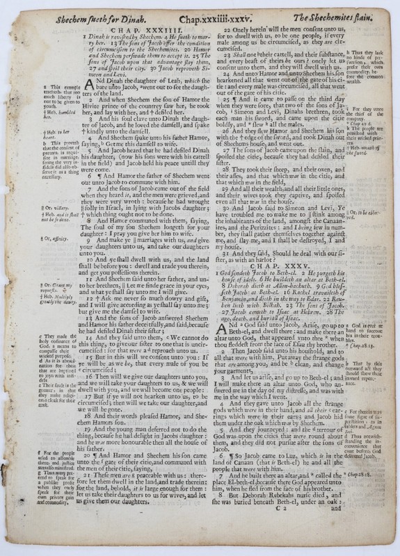 Jacob Renamed Israel Genesis 35 1649 King James Bible KJV Leaf Rachel Isaac gallery