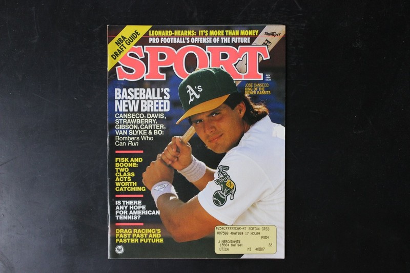 SPORT Magazine July 1989 Jose Canseco Oakland A’s Baseball MLB Vintage