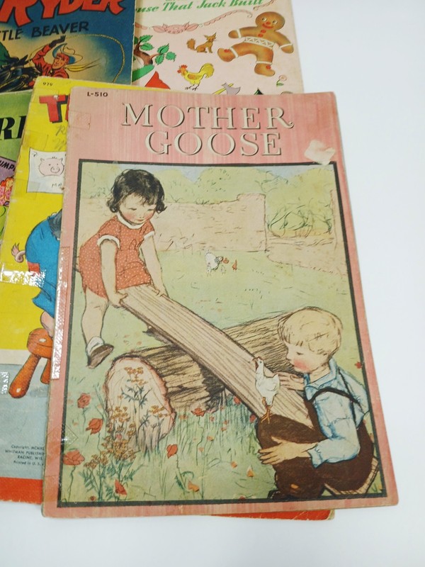 Lot of 8 Vintage 1940's Children's Soft cover books - Please see photos. gallery