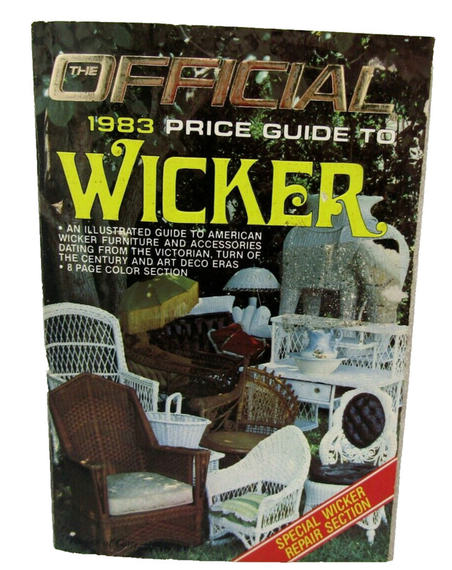 The Official 1983 Price Guide to Wicker by Saunders Paperback Book 394 Pages