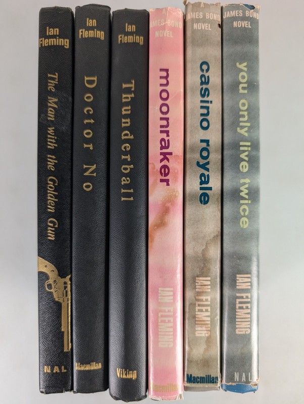 James Bond novels by Ian Fleming Lot of 6 Hardcover