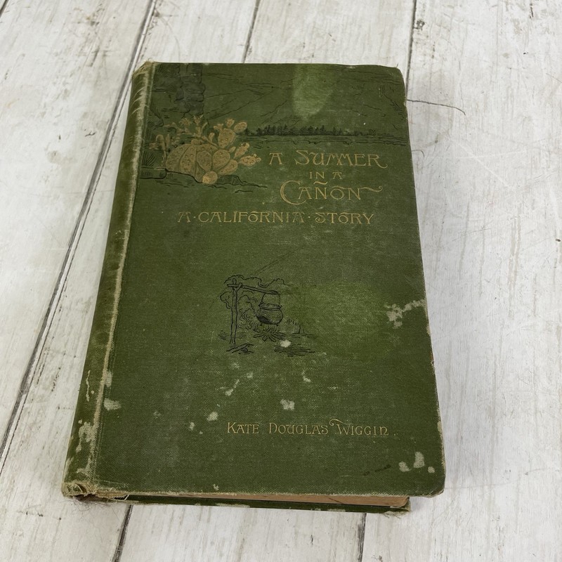Kate Douglas Wiggin / A SUMMER IN A CANON A CALIFORNIA STORY 1st Edition 1889