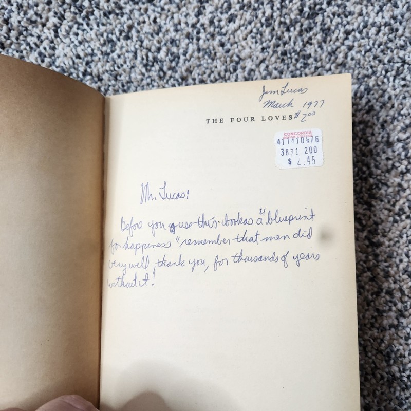 THE FOUR LOVES by C. S. Lewis 1960 First American Edition, 1st Printing Pb gallery