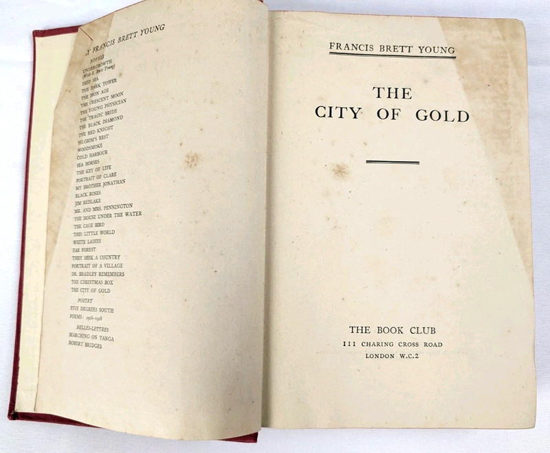 City of Gold Francis Brett Young 1940 HC UK Print Africa Drama Sequel gallery