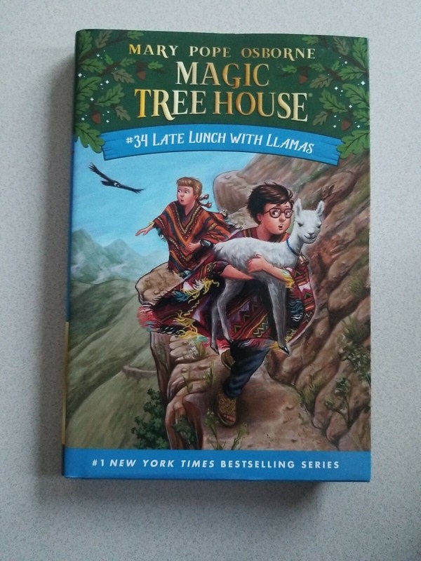 MARY POPE OSBOURNE MAGIC TREE HOUSE #34 LATE LUNCH WITH LLAMAS BESTSELLING SERIE