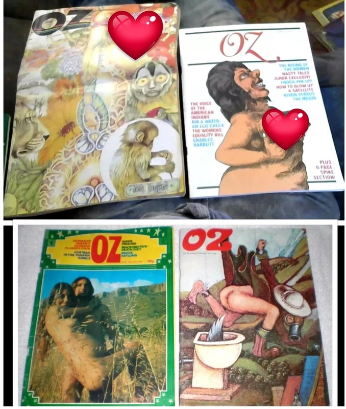 OZ #42/45/46/47 4 UK magazines bundle 1972 Counter-Culture Job-lot