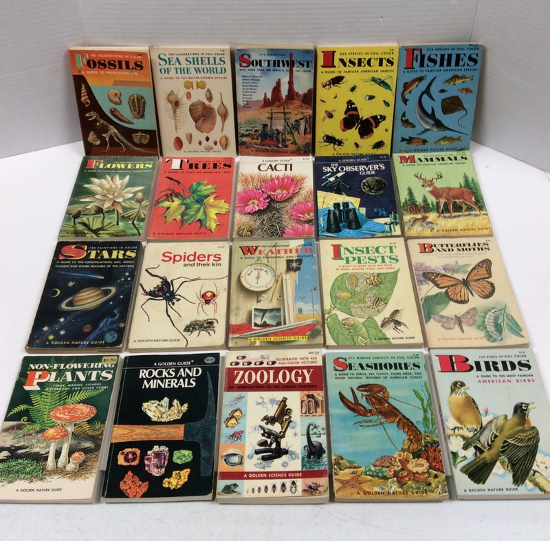 VINTAGE NATURE GOLDEN GUIDES FROM 1950s, 1960s & 1970s – LOT OF 20 PBs