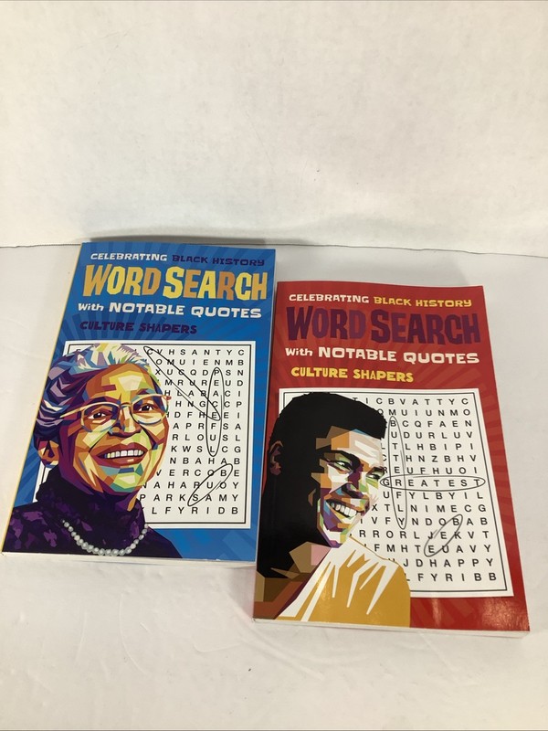 Set Of 2~Black History culture Shapers Word-Search~NEW