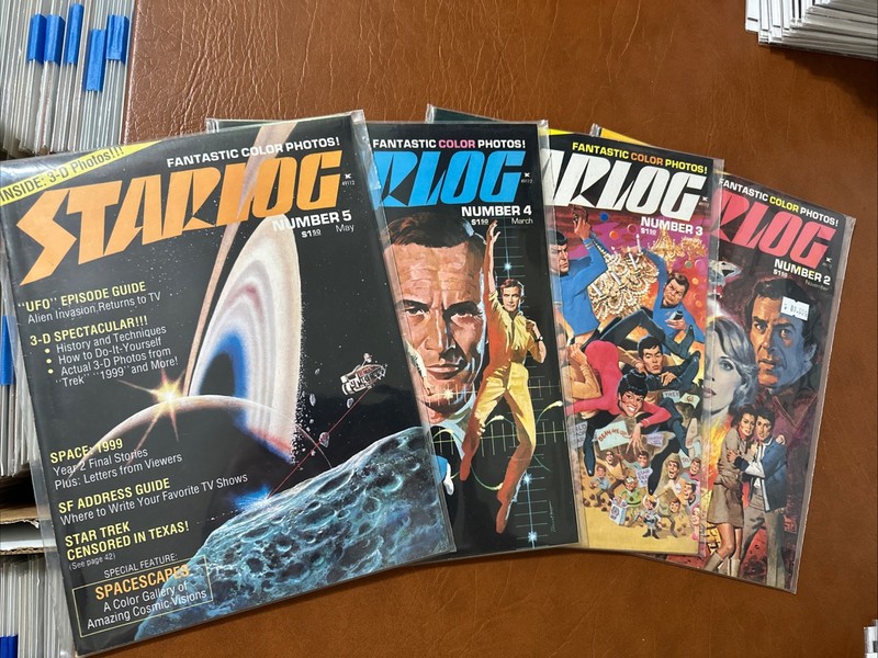 Early Starlog Magazine Run 4: FN+ to VF/NM #2-5 1978-79 $9 Ship