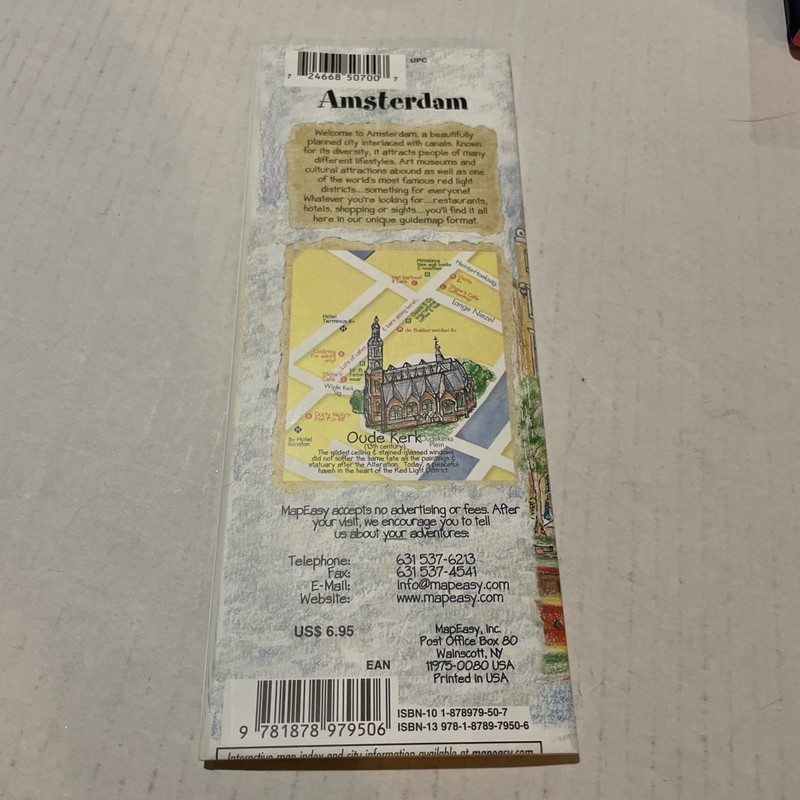 MAPEASY'S GUIDEMAP TO AMSTERDAM By Inc. Mapeasy *Excellent Condition* gallery