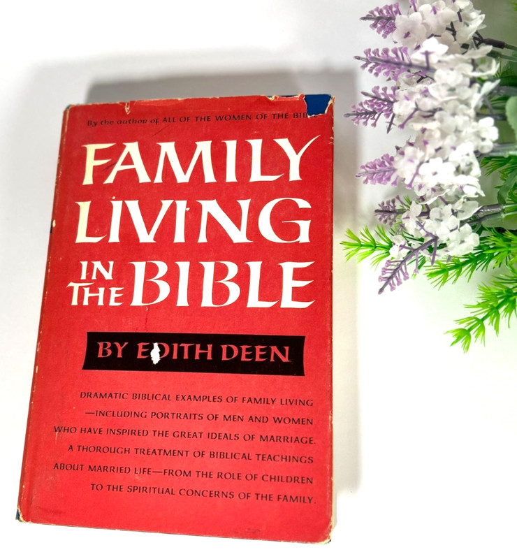1963 First Edition Edith Deen Family Living in the Bible Hardback Book Religion
