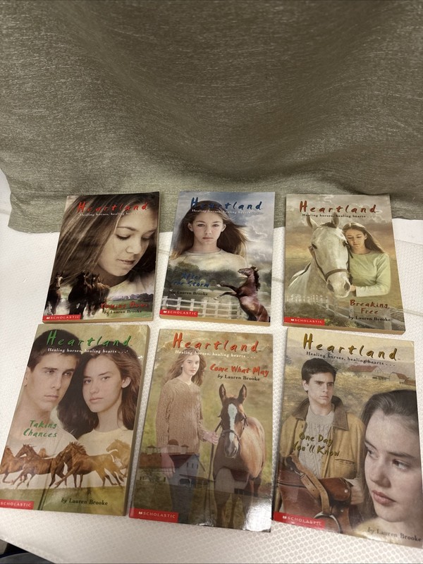 Lot 6 Lauren Brooke Heartland 1-6 in Series Horses Scholastic Trade PB Books