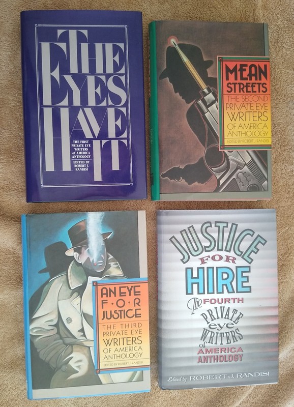 4 lot Private Eye Writers of America Anthology Signed HC/DJ Robert J. Randisi