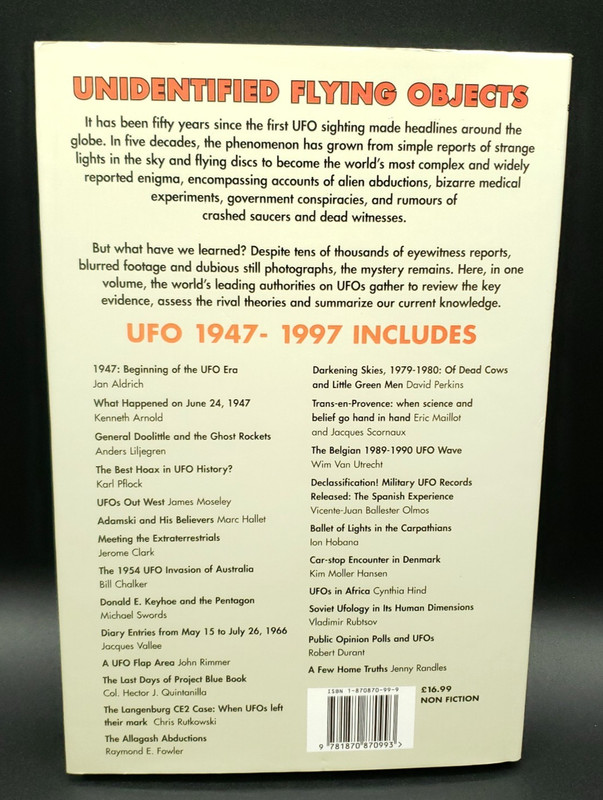 UFO 1947-1997 Fifty Years Of Flying Saucers Hilary Evans Fortean Times HCDJ 1997 gallery