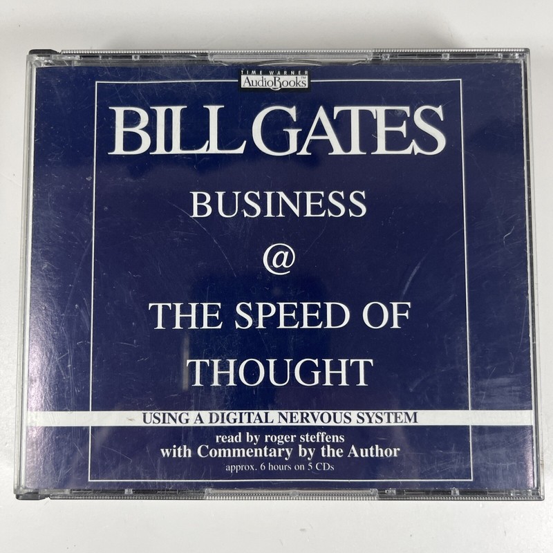 Bill Gates: Business @ The Speed of Thought 5 CD 6 Hrs. (1999) Vtg Book on CD