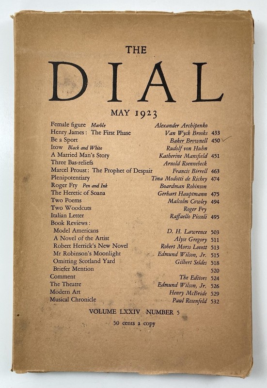 The DIAL Vintage Magazine May 1923 Volume LXXIV (74) Number 5