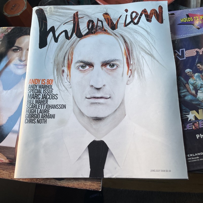 Interview Magazine Marc Jacobs June July 2008 Andy Warhol 80 Special Issue