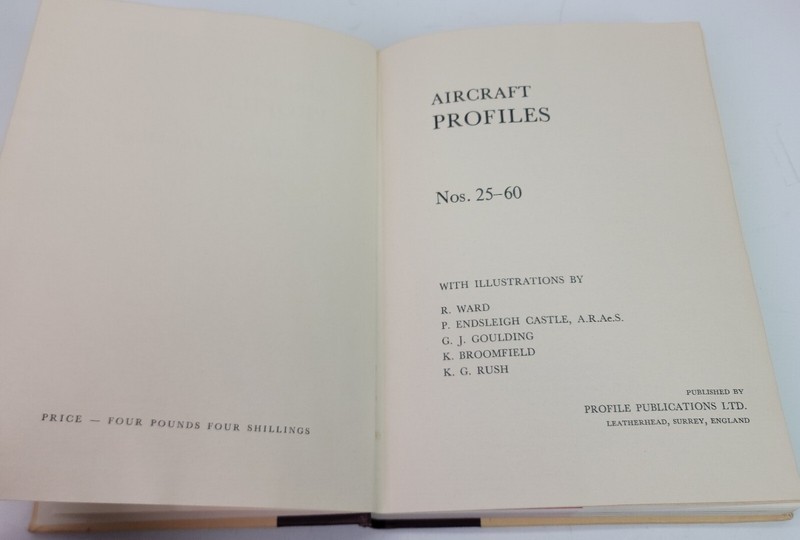 Aircraft Profiles Nos 25-60 Hardcover Book 1965 Illustrated Airplanes Military gallery