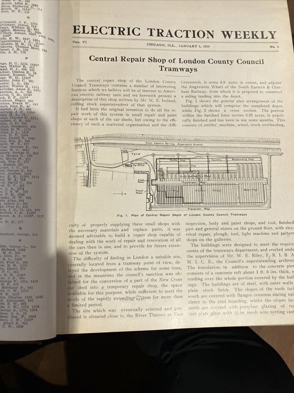 Electric Traction January- December 1910 Volume VI Bound Magazines