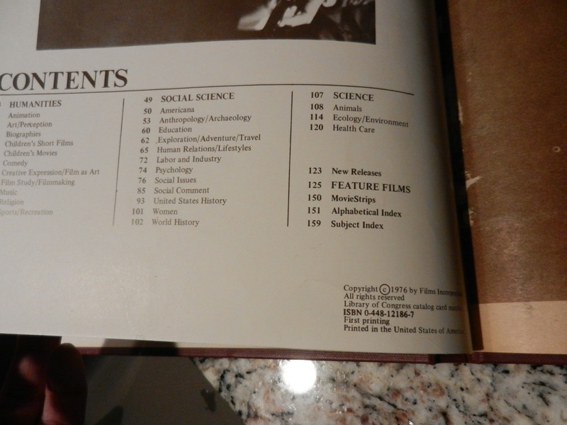 THE LAST WHOLE FILM CATALOG 1976 hardcover Compendium of Film Lore reference gallery
