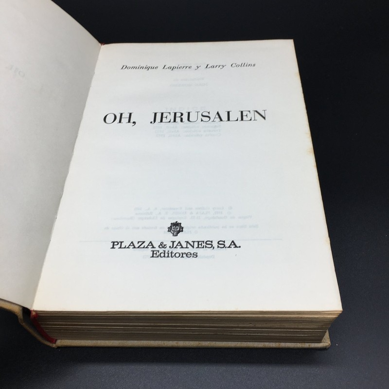 Oh, Jerusalem Dominique Lapierre Larry Collins 4th Edition 1972 Book HC gallery
