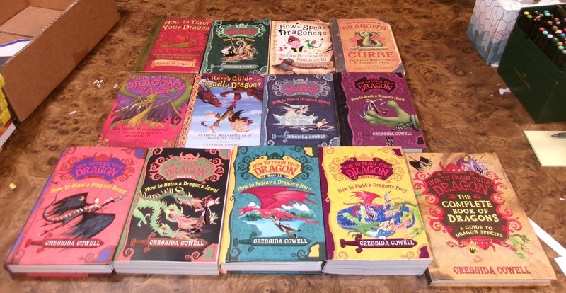 How to Train Your Dragon Books Complete Set 1-12 & The Guide to Dragons Lot