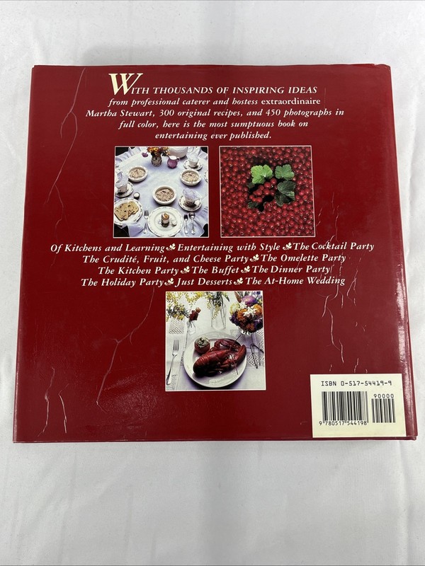 Entertaining Martha Stewart 1982 HC DJ 1st Edition 20th Printing Clarkson Potter gallery