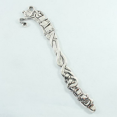 2pcs 124x12mm Hook:26mm Tibetan Silver Teapot Craft Bookmarks H3071