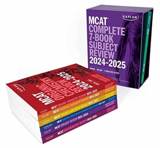 MCAT Complete 7-Book Subject Review – Paperback, by Kaplan Test Prep – Very Good
