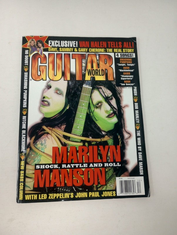 Guitar World Magazine December 1996 Marilyn Manson Twiggy Van Halen Poster READ