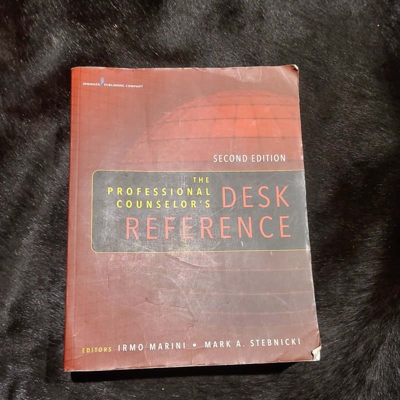 The Professional Counselor’s Desk Reference by Dsc Marini, Irmo, PhD: Used