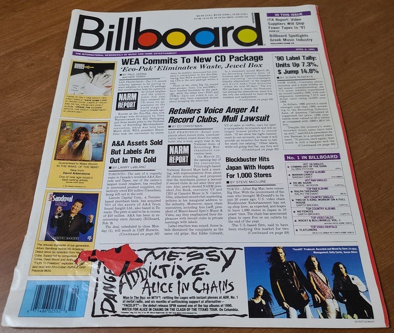 April 6 1991 Billboard Music Magazine Top 100 Chart Great Ads