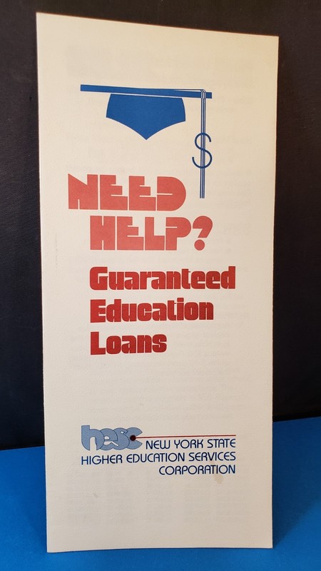 1983 Brochure – Pamphlet «NEED HELP? GUARANTEED EDUCATION LOANS» New York State