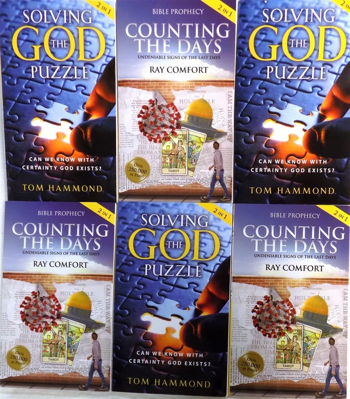 Lot of 6-2 in 1 Paperback Lot! Solving the God Puzzle and Counting the Days