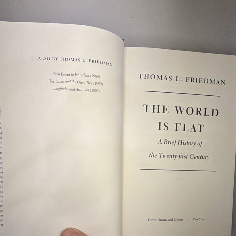 The World Is Flat Thomas L. Friedman Hardcover Farrar 2005 Globalization gallery